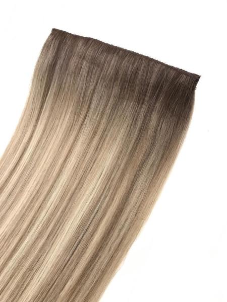 8 Parça Ombre Röfle Çıt Çıt Saç #5A - #7A -#60 - Copacabana Beach Ombre & Highlight 260 Gram - 50 Cm